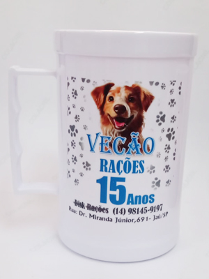 caneca de acrilico transparente 25 unidades