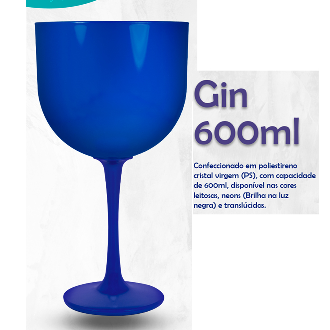 Taça de gin tradicional 600 ml 25 unidades