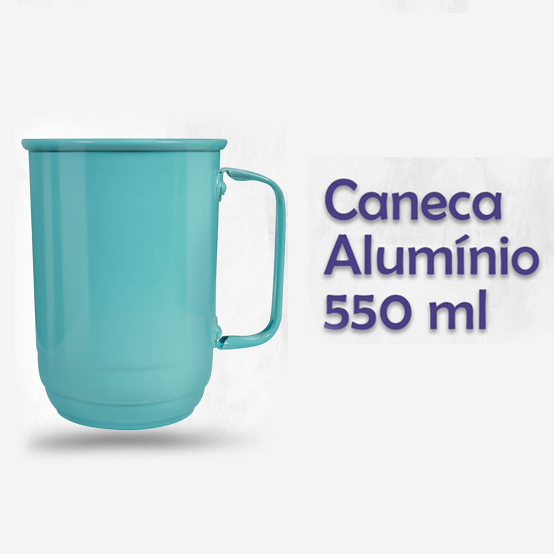 caneca personalizada de aluminio pedido minimo 30 unidades