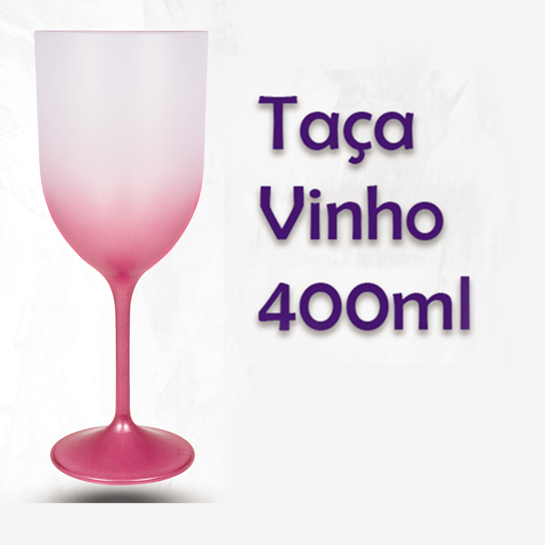 Taça de vinho degrade pedido minimo 30 unidades
