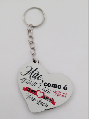 chaveiro de coração de MDF 1 UNIDADES